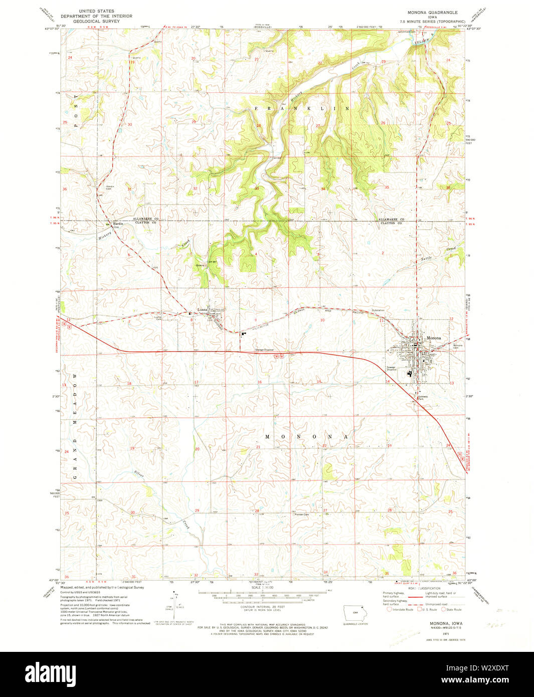 Monona iowa map Cut Out Stock Images & Pictures Alamy