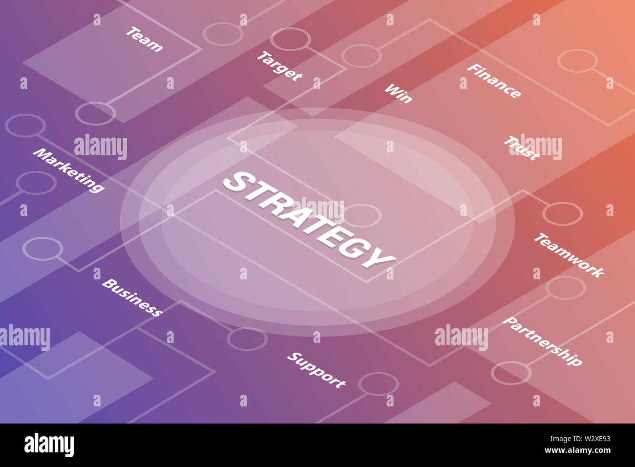 strategy concept words isometric 3d word text concept with some related ...