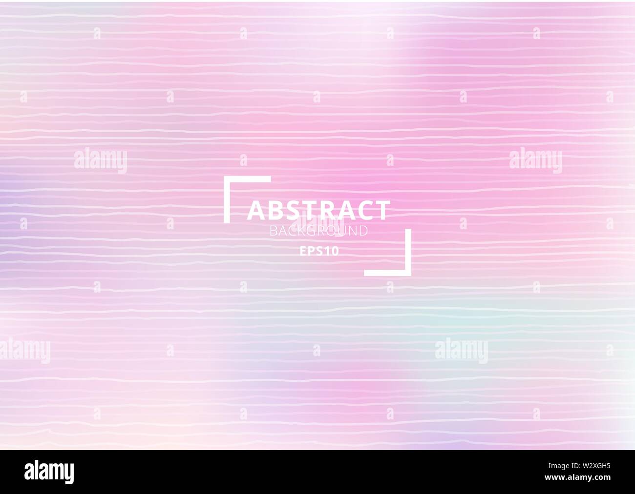 Hand drawn repeat horizontal lines pattern on blurred pastels color background. Vector illustration Stock Vector