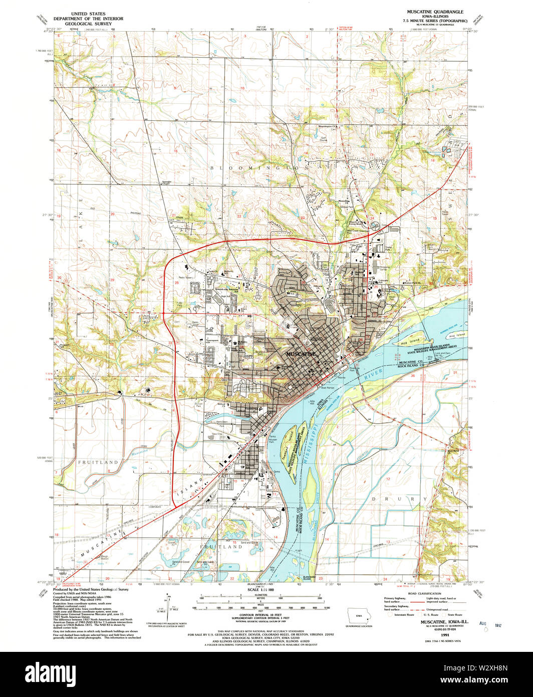 Map of muscatine Cut Out Stock Images & Pictures Alamy