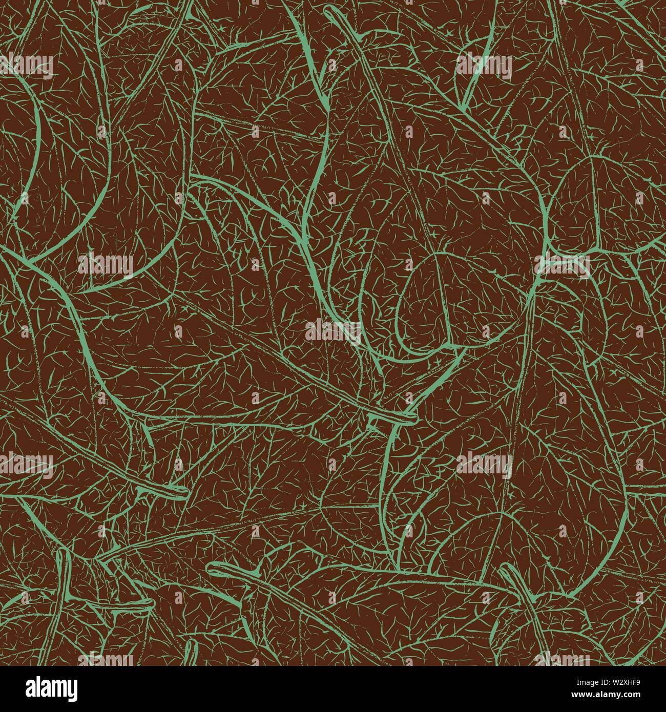 seamless vector pattern background texture with brown teals with jade colored lines Stock Vector