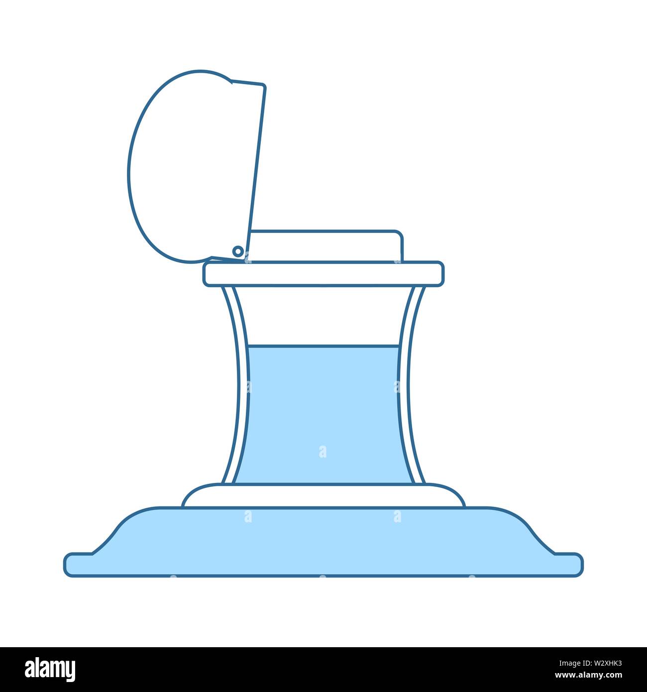 Inkstand Icon. Thin Line With Blue Fill Design. Vector Illustration ...
