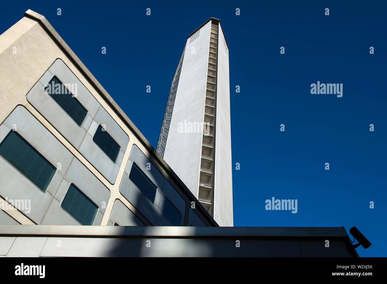 Italy, Lombardy, Milan, detail of the Pirelli skyscraper Stock Photo