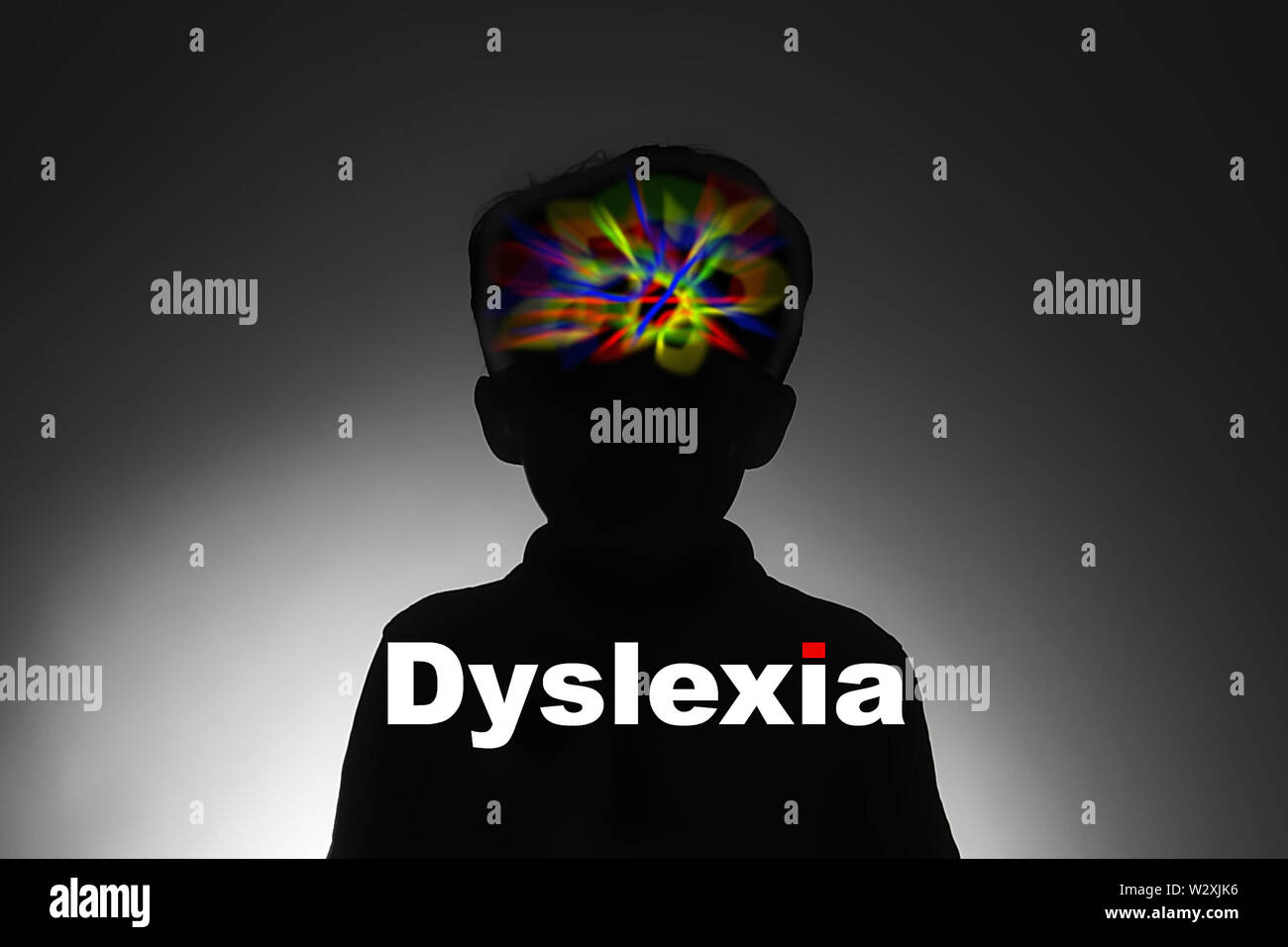 dyslexic child Stock Photo