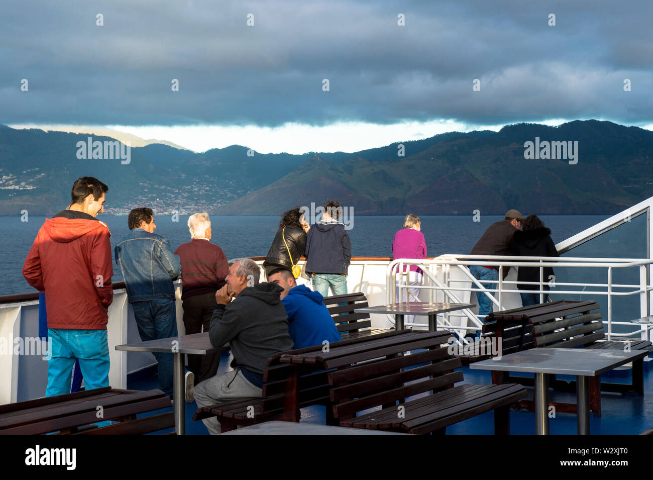 Portugal, Madeira Island, the ferry boat to Porto Santo Island Stock