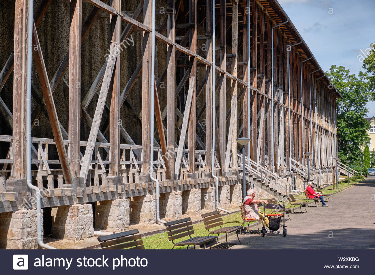 Bad Orb, Germany - July 10, 2019: The graduation tower in the spa ...