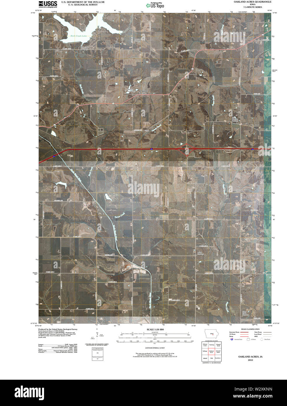 Map of oakland iowa hires stock photography and images Alamy