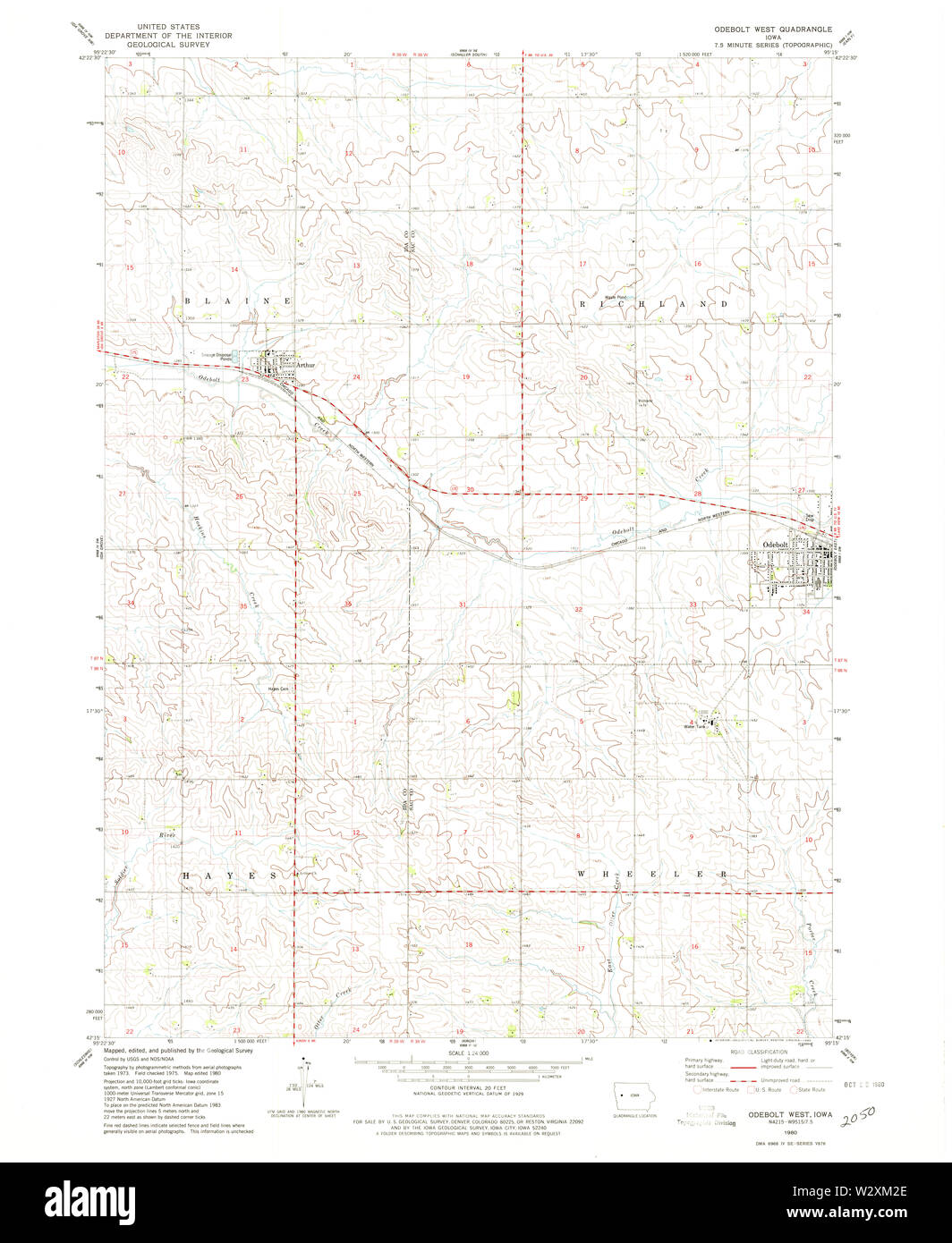 Odebolt iowa map hires stock photography and images Alamy