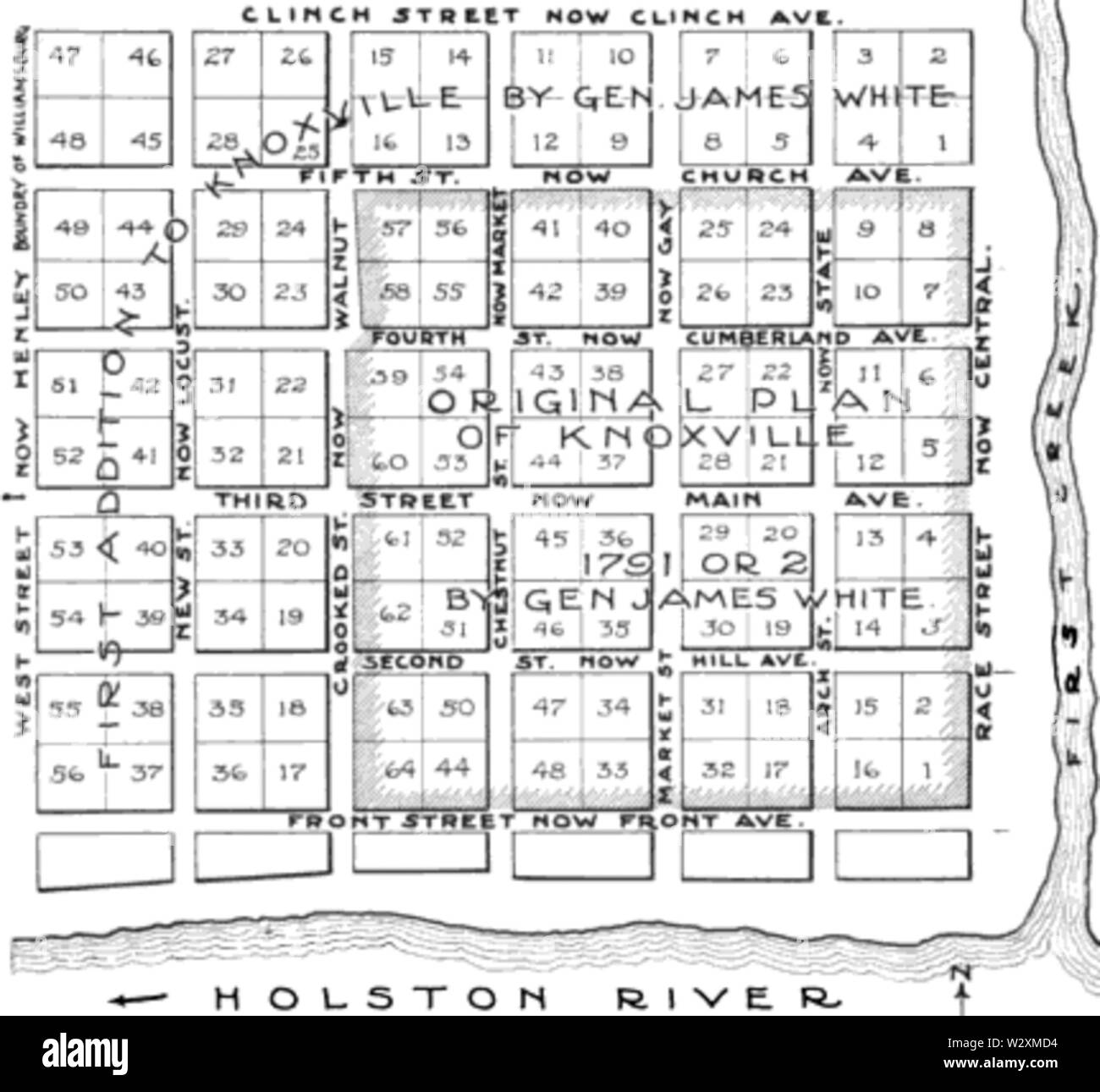 Knoxville map Black and White Stock Photos & Images Alamy