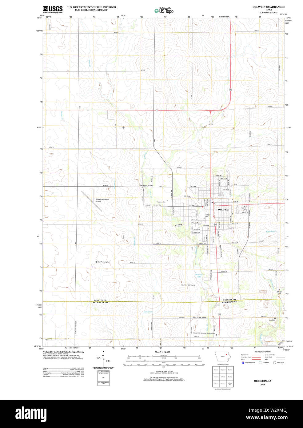Map of oelwein hires stock photography and images Alamy