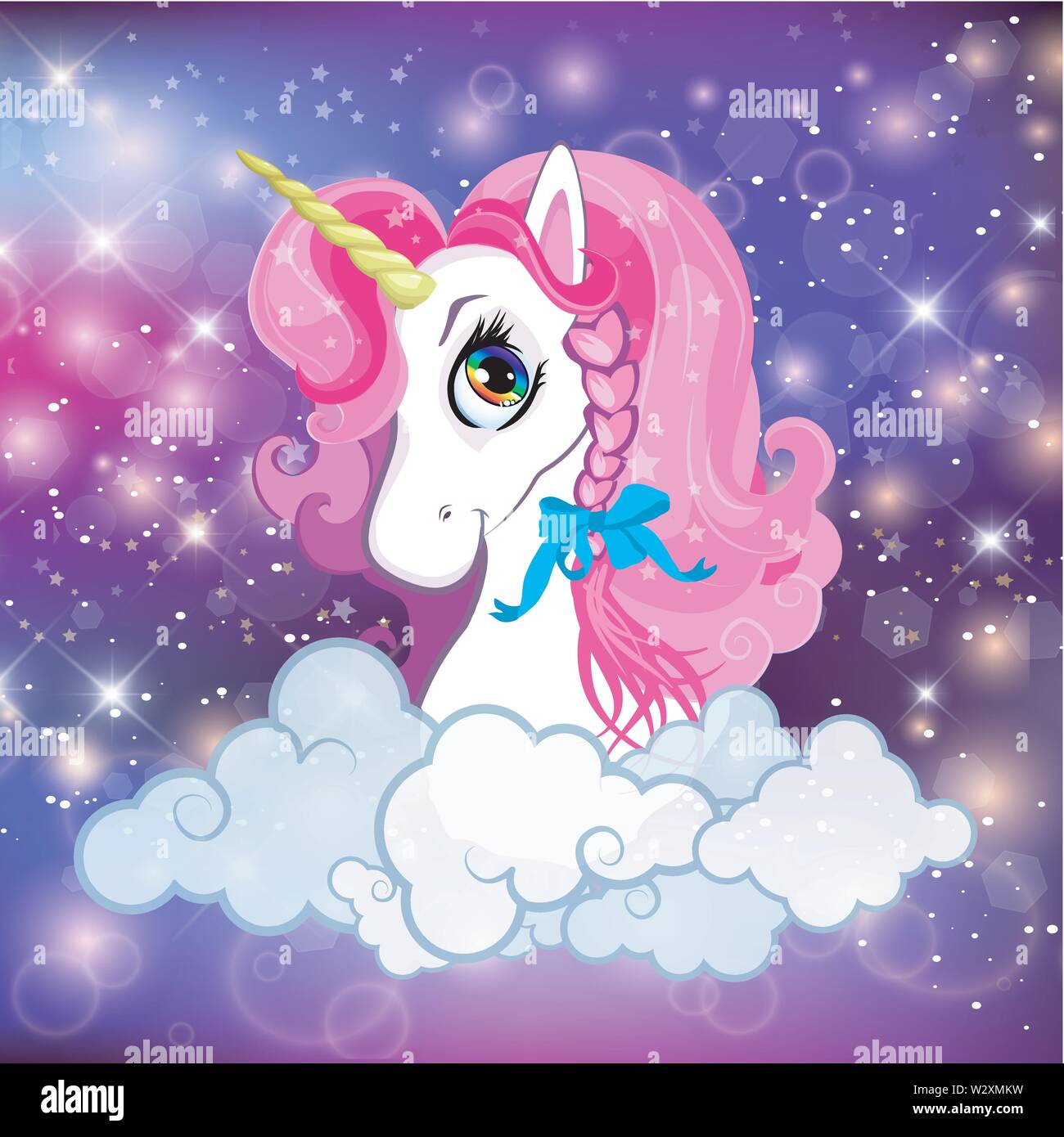 Rainbow Glitter Galaxy Kawaii Wallpaper Unicorn