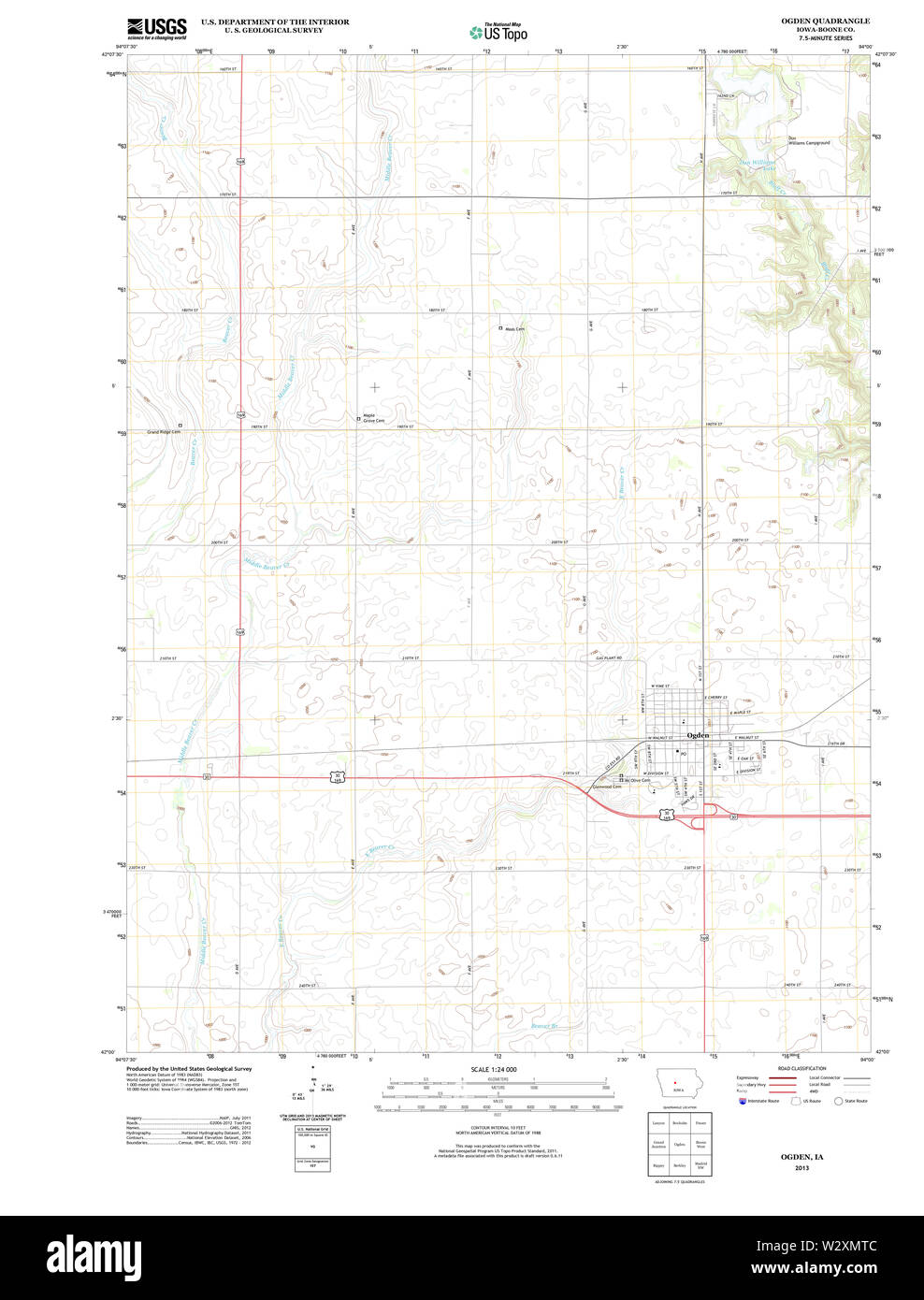 Ogden iowa map hires stock photography and images Alamy