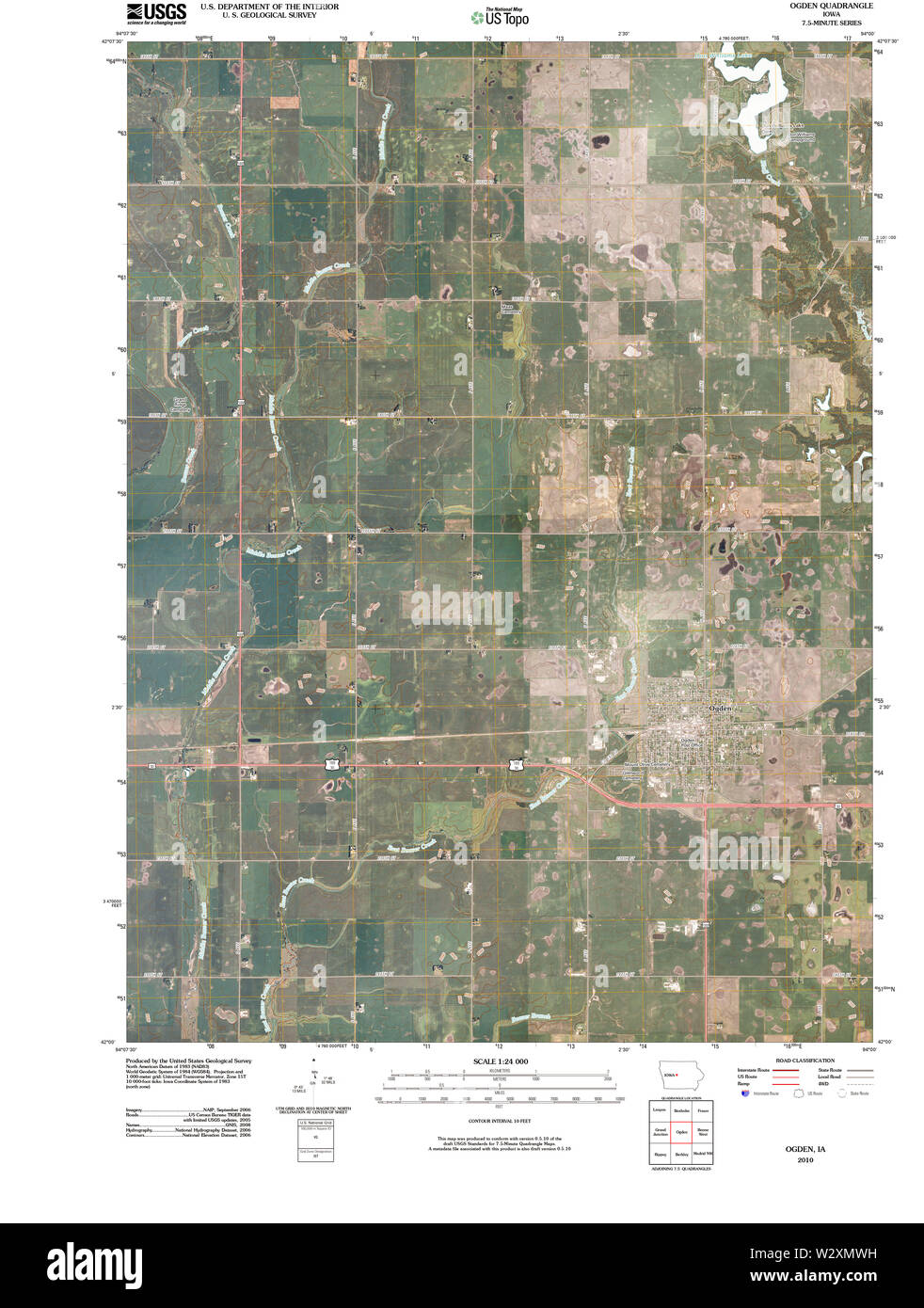 Ogden iowa map hires stock photography and images Alamy