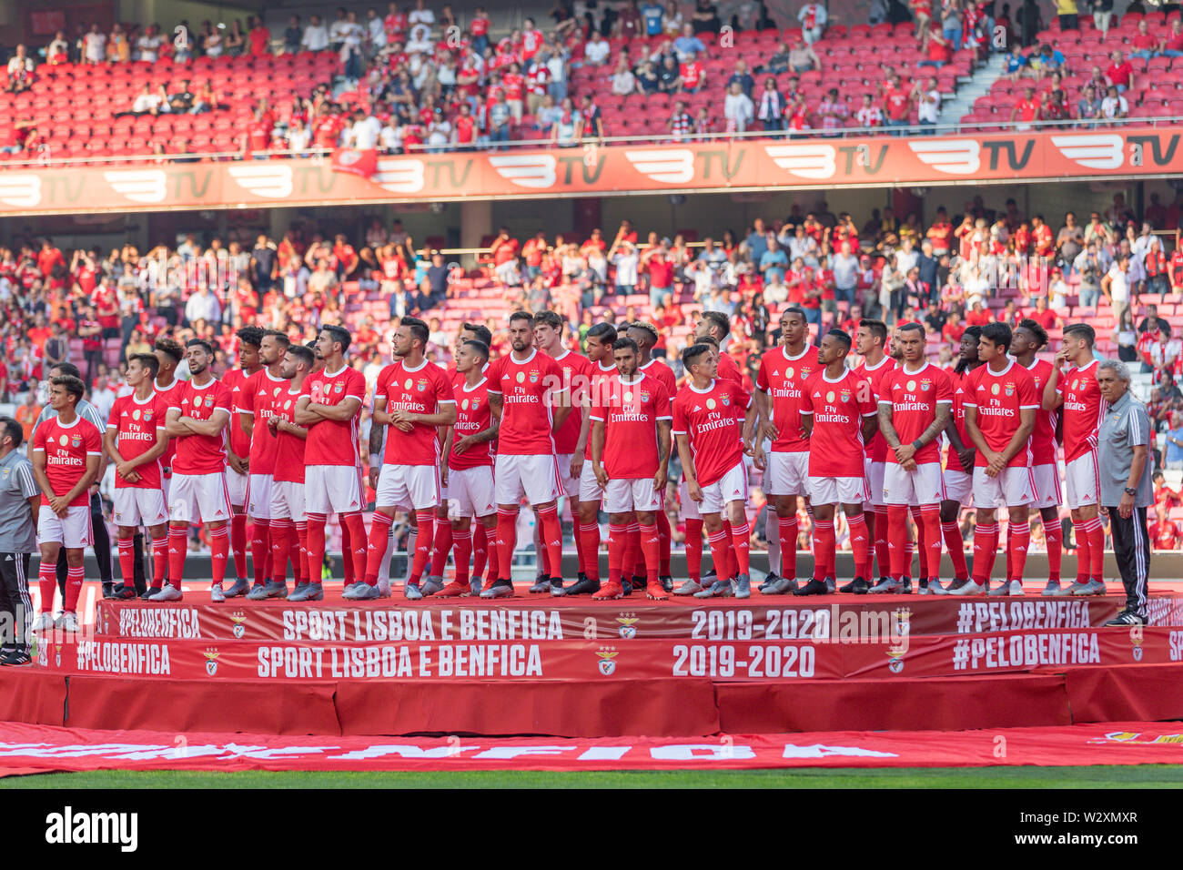 Lisbon, Portugal. 10th July, 2019. Benfica players during the friendly game between SL Benfica vs RSC Anderlecht Credit: Alexandre de Sousa/Alamy Live News Stock Photo