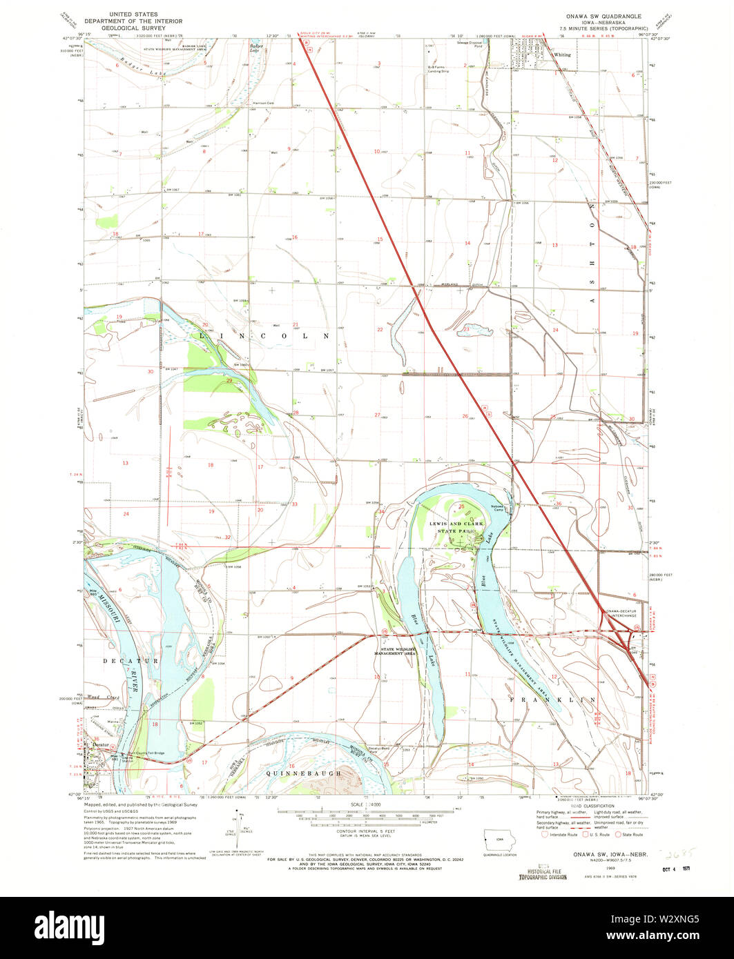 Onawa map hires stock photography and images Alamy