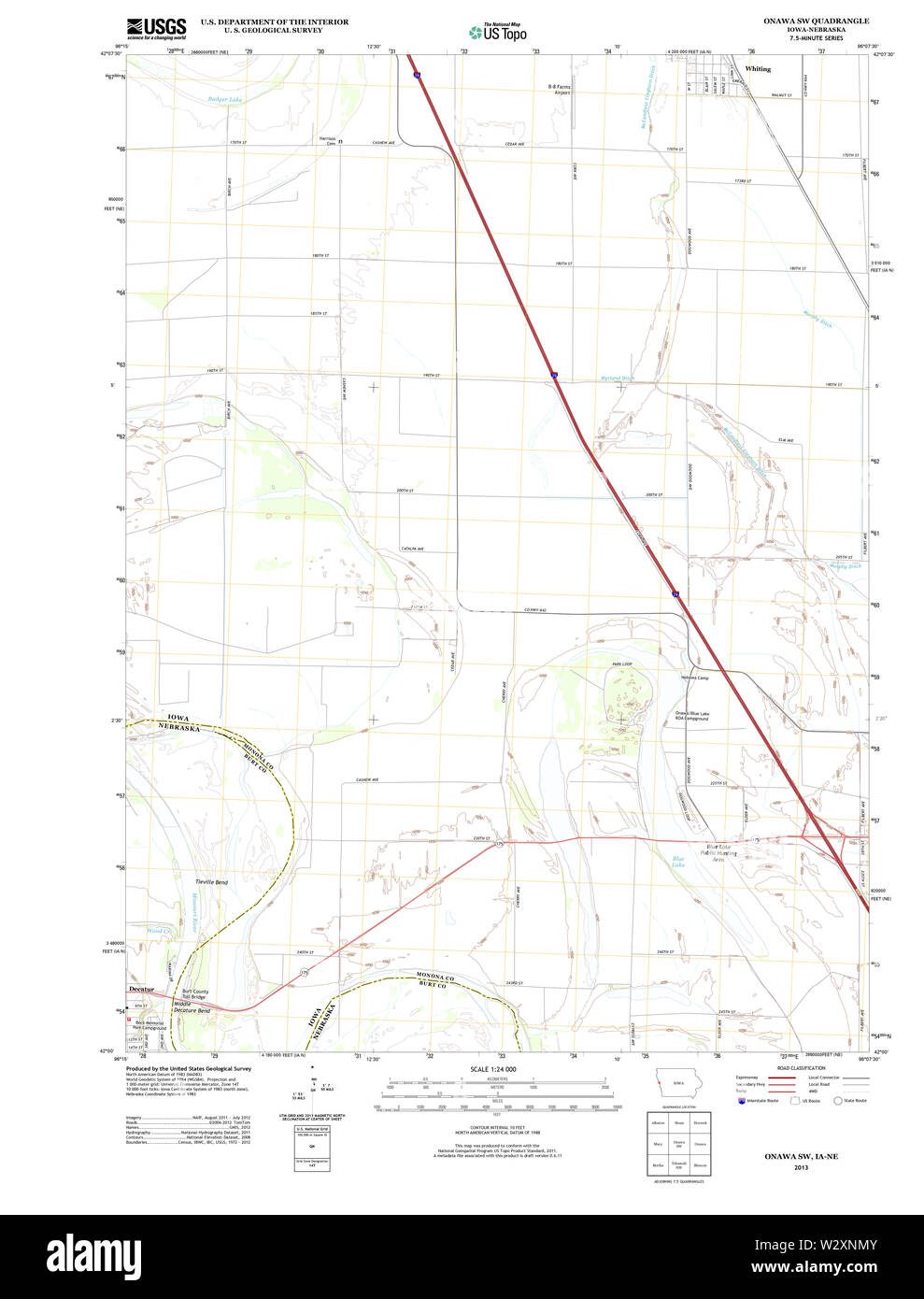 Onawa map hires stock photography and images Alamy