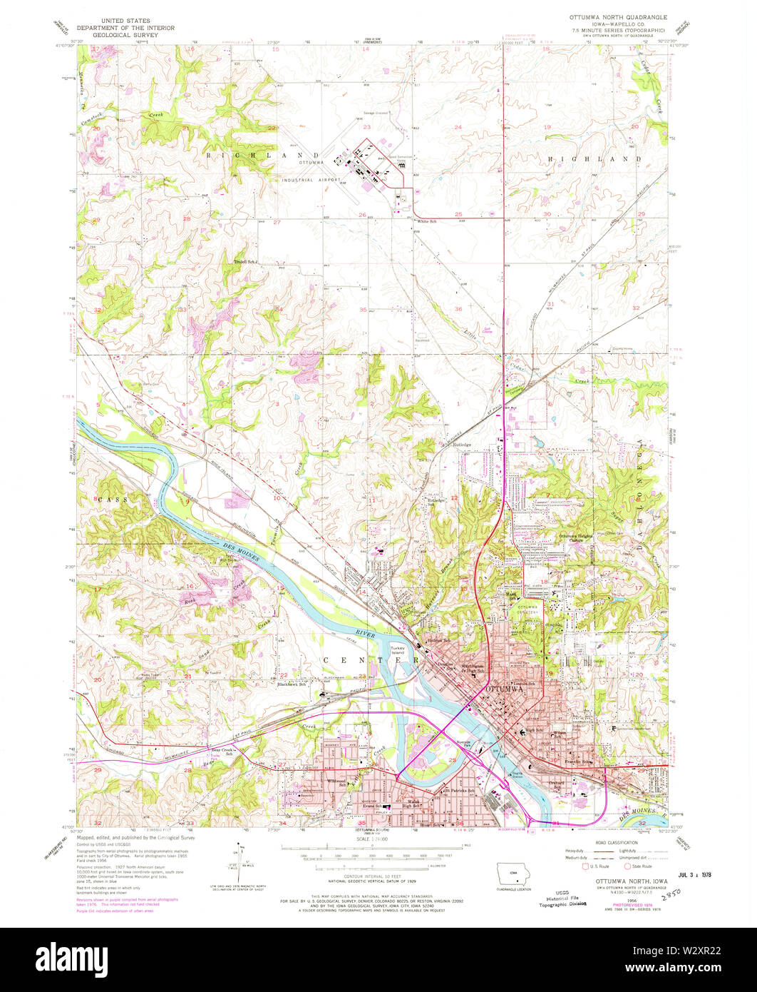 Ottumwa iowa map hires stock photography and images Alamy