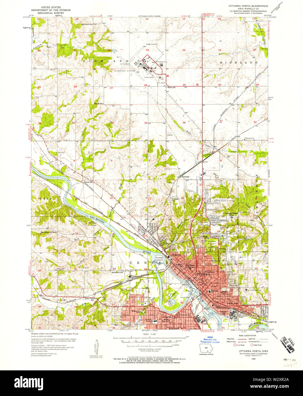 Ottumwa iowa map hires stock photography and images Alamy