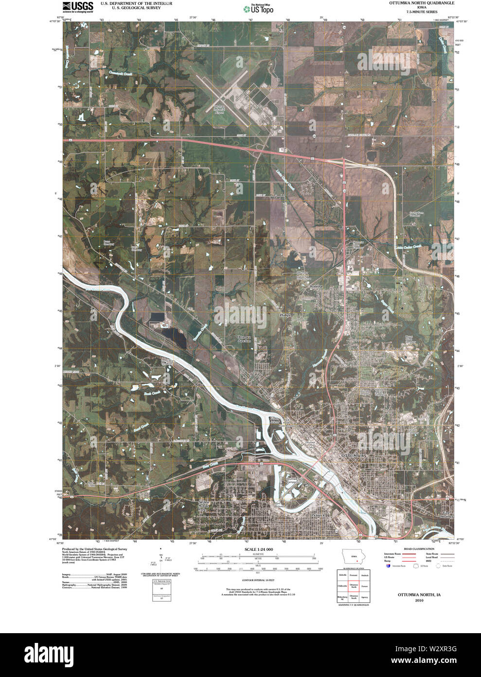 Ottumwa iowa map Cut Out Stock Images & Pictures Alamy