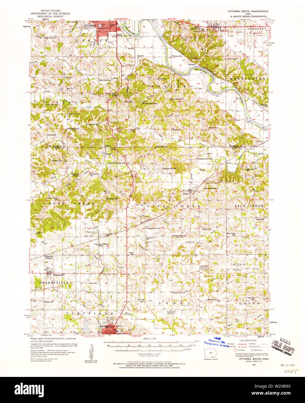 Ottumwa iowa map hires stock photography and images Alamy