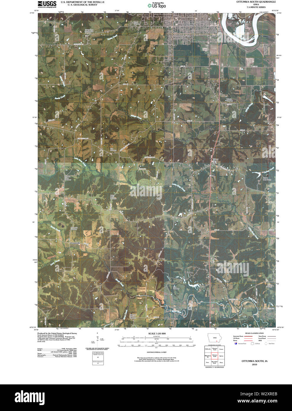 Ottumwa iowa map hires stock photography and images Alamy