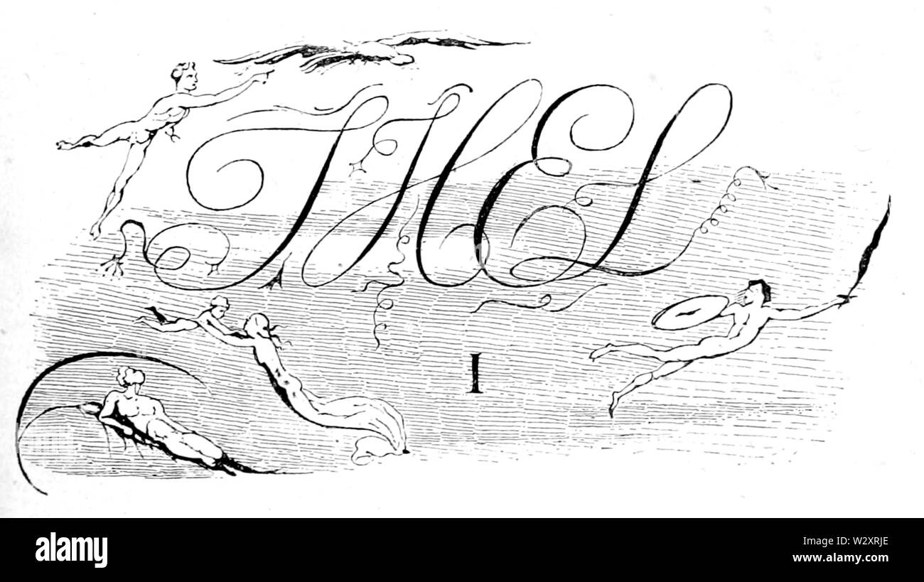Life of William Blake (1880), volume 1, (Thel Stock Photo Alamy