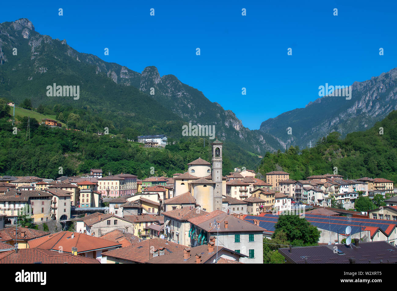 San Giovanni Bianco. Country of the middle valley brembana. Italy Stock Photo