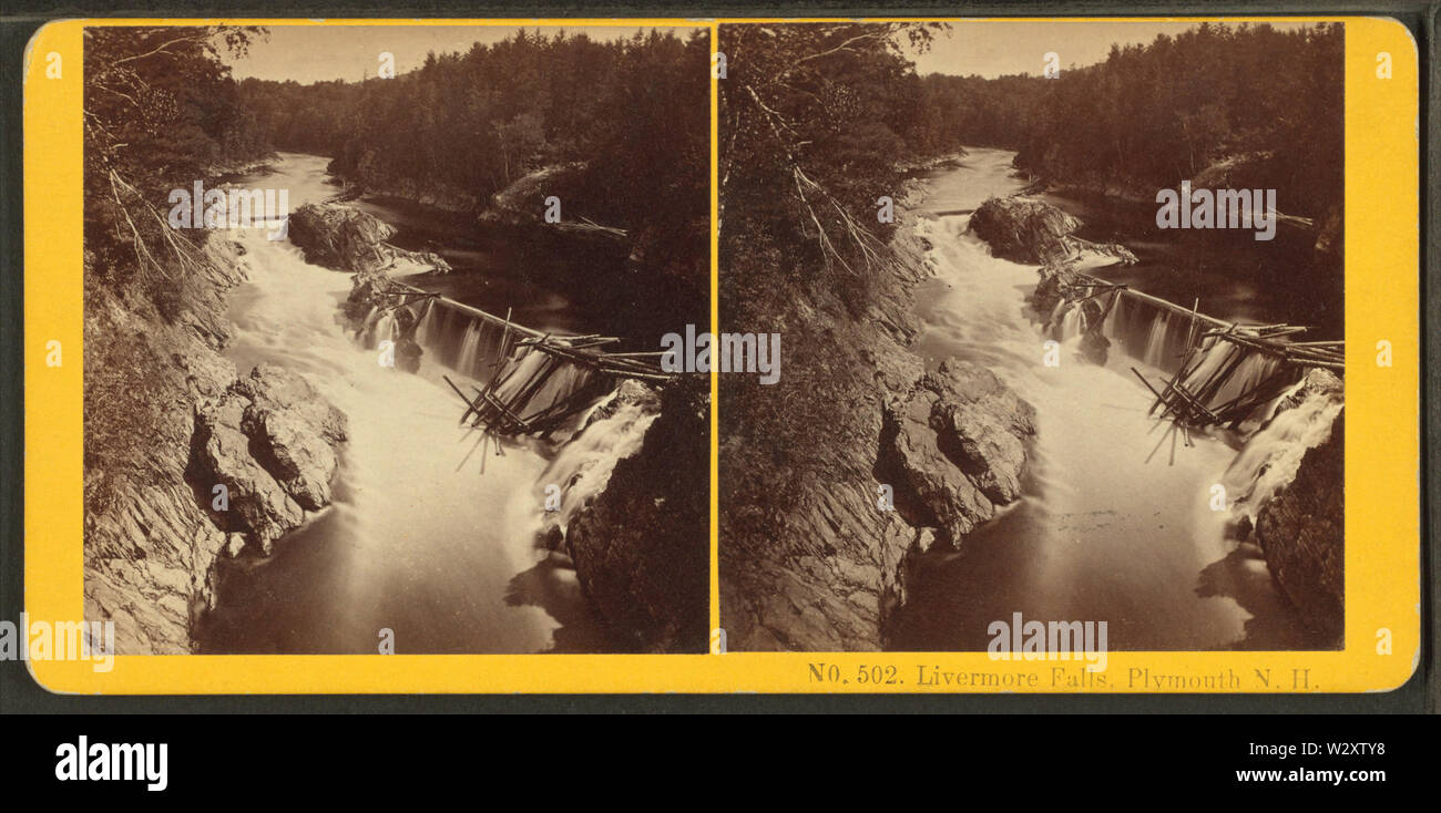 Livermore Falls, Plymouth, NH, by Kilburn Brothers Stock Photo Alamy
