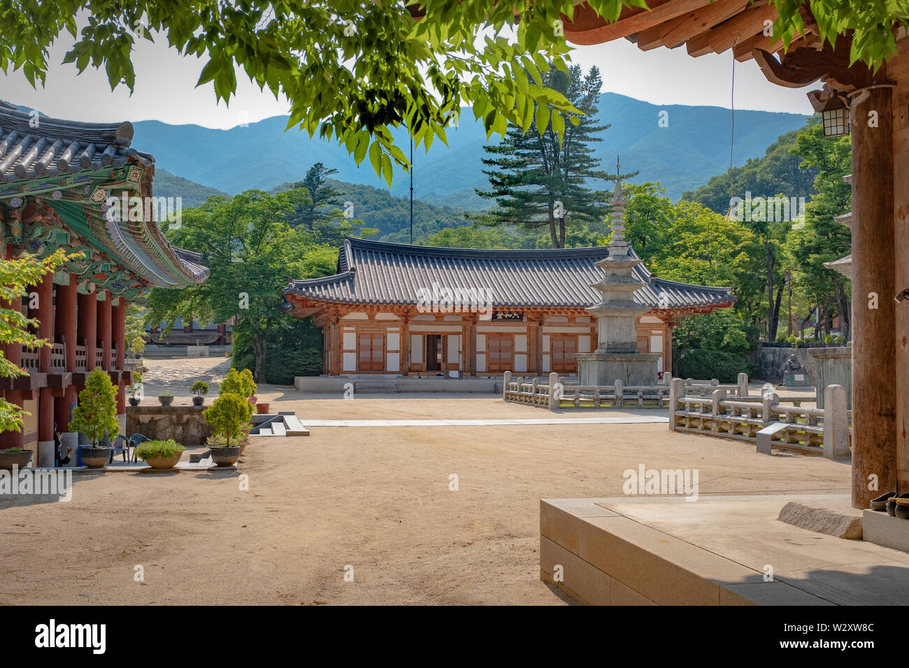 Traditional building at Jijiksa Monastery, taken during a summer ...