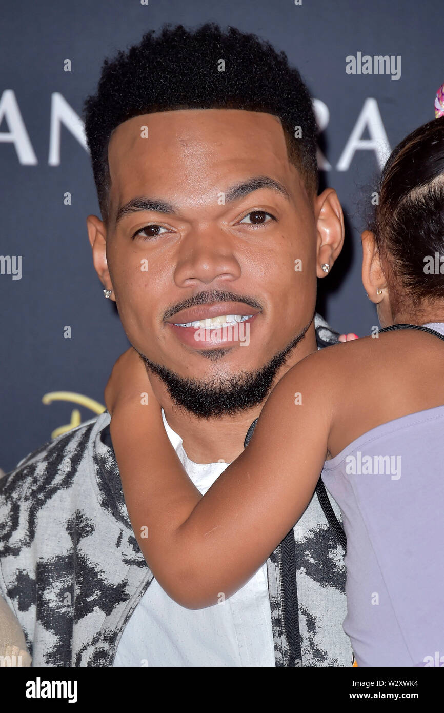 Chance the rapper at the world premiere of the movie 'The Lion King' at ...