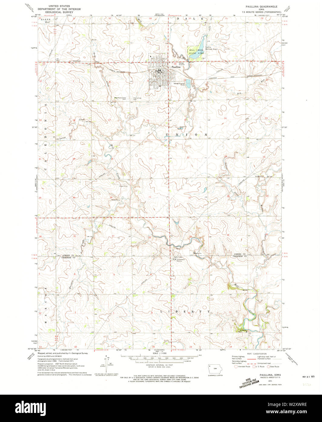 Map of paullina iowa Cut Out Stock Images & Pictures Alamy