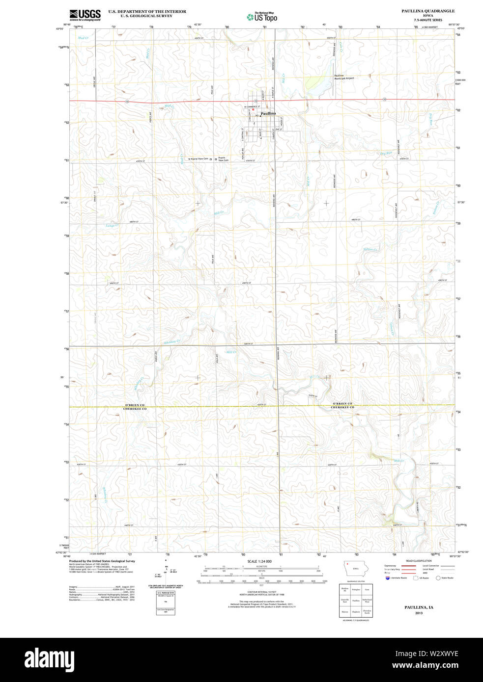 Map of paullina hires stock photography and images Alamy