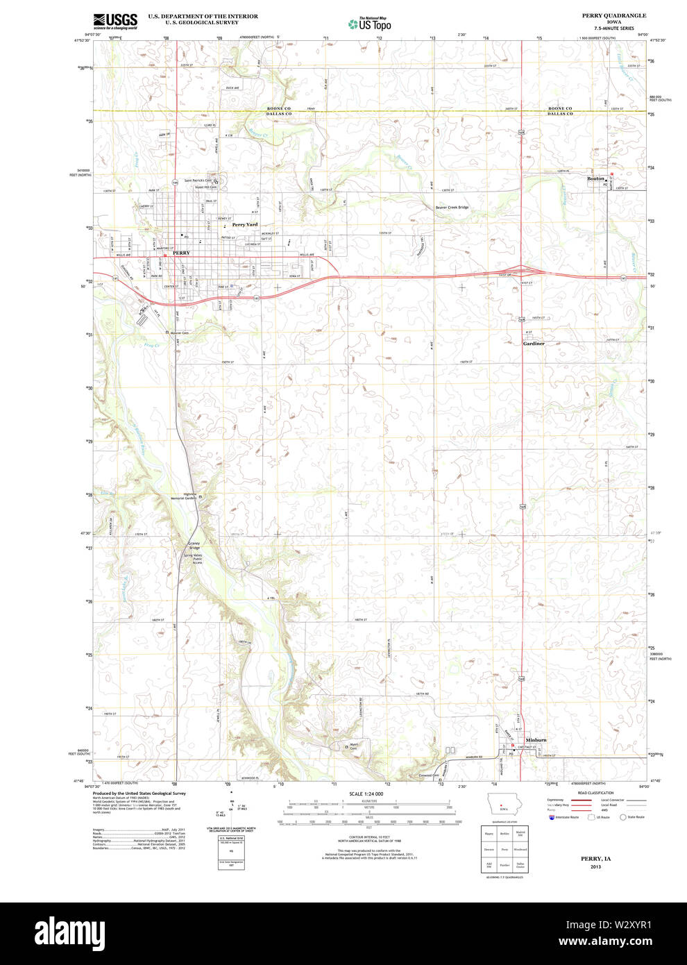 Perry iowa map Cut Out Stock Images & Pictures Alamy