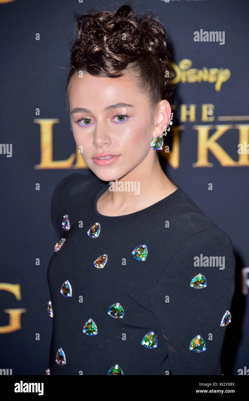 Sky Katz at the world premiere of the movie 'The Lion King' at the