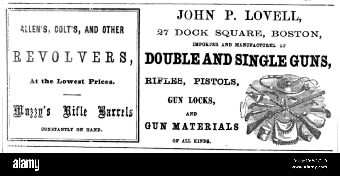 Lovell DockSq BostonDirectory 1861 Stock Photo