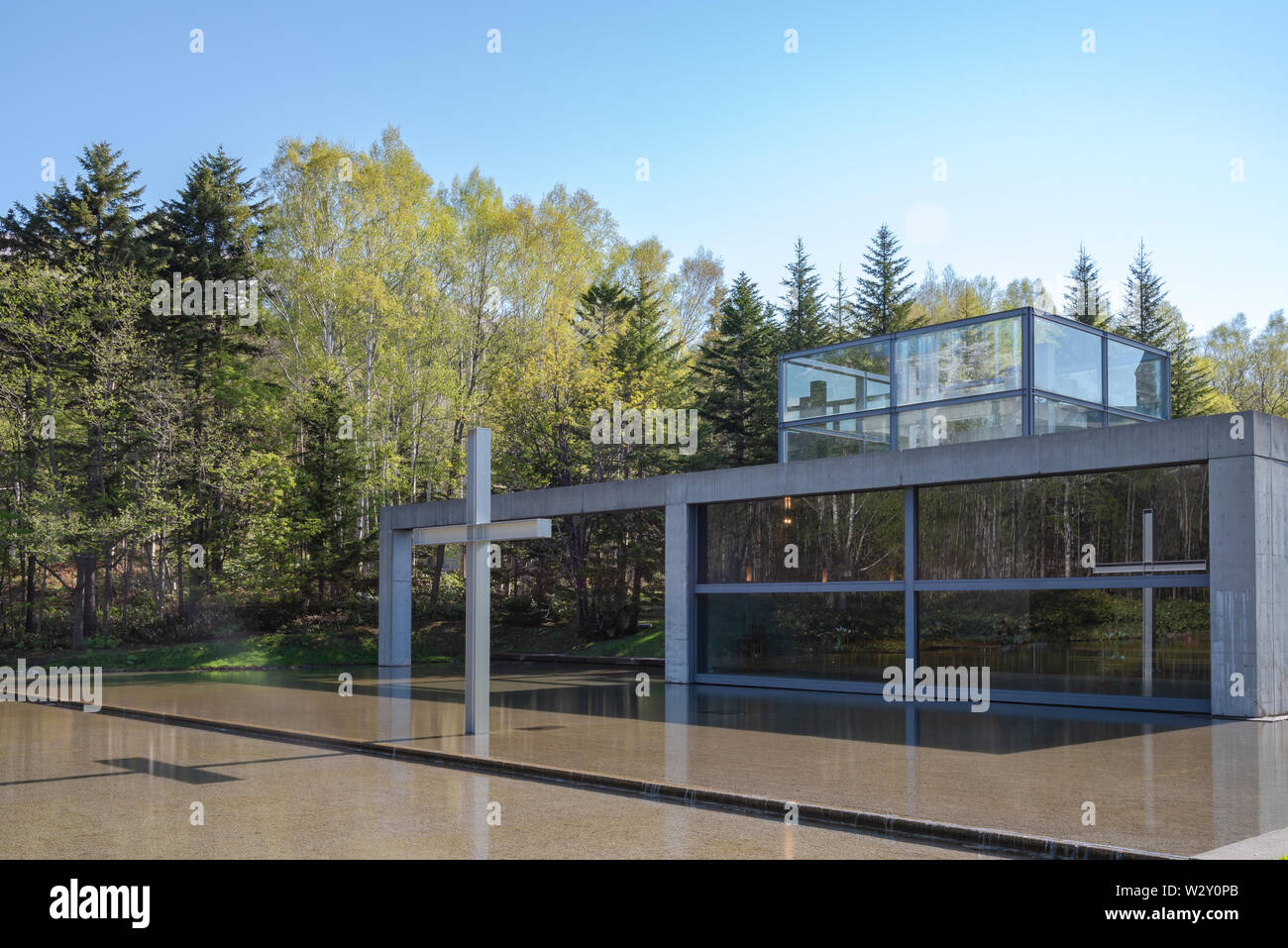 Tadao ando church on water hi-res stock photography and