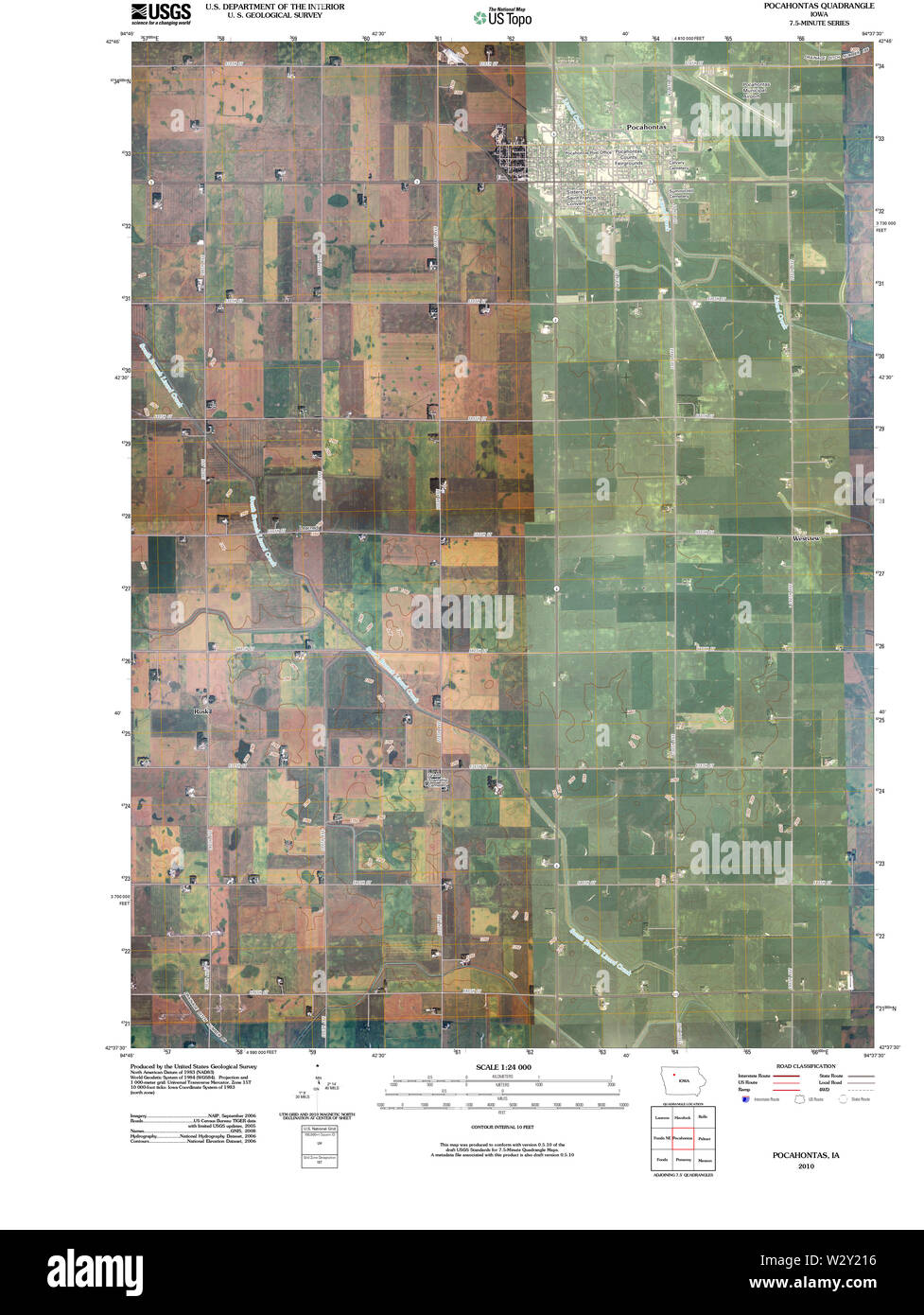 Pocahontas iowa map hires stock photography and images Alamy