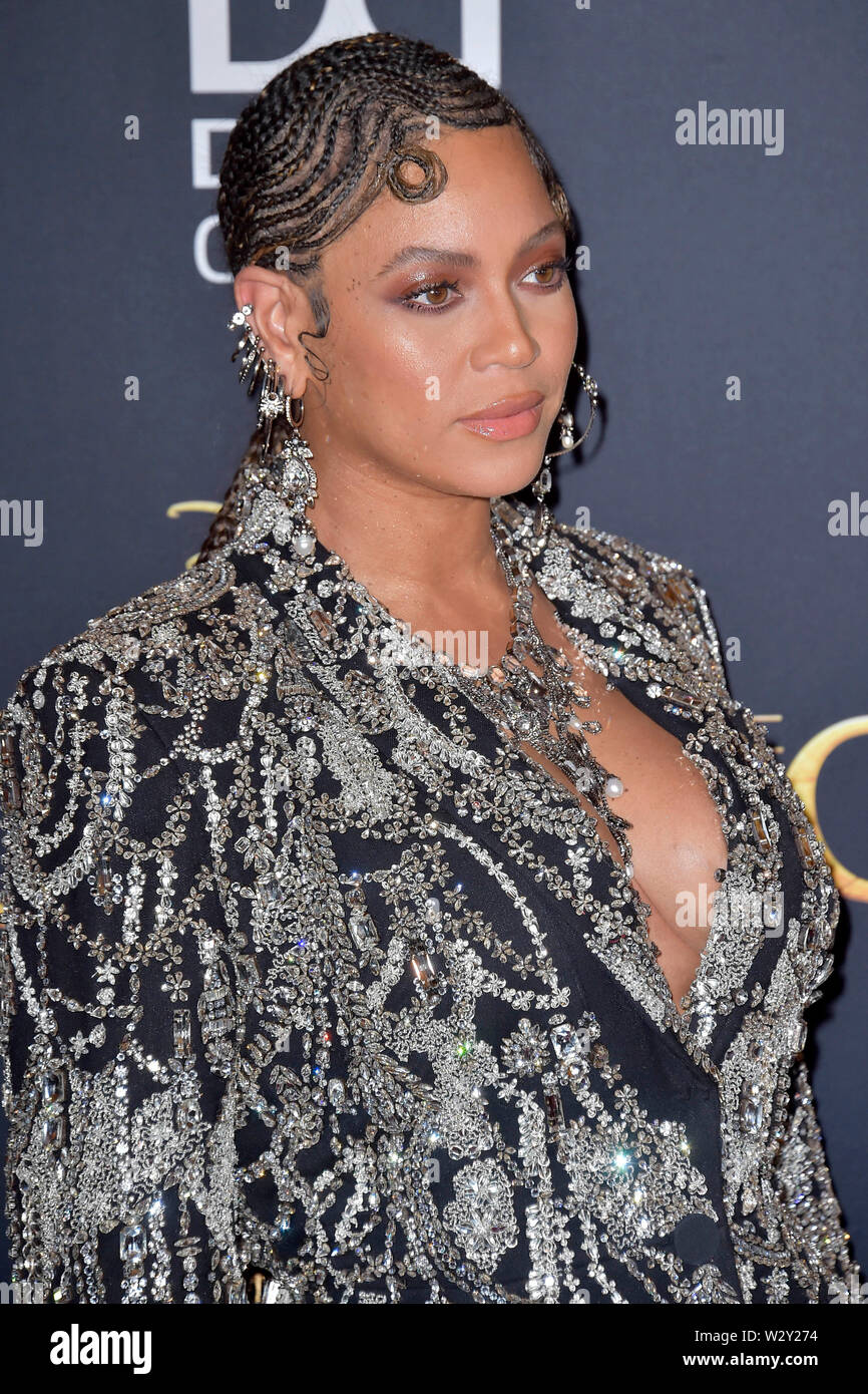 Beyonce at the world premiere of the movie 'The Lion King' at the Dolby ...