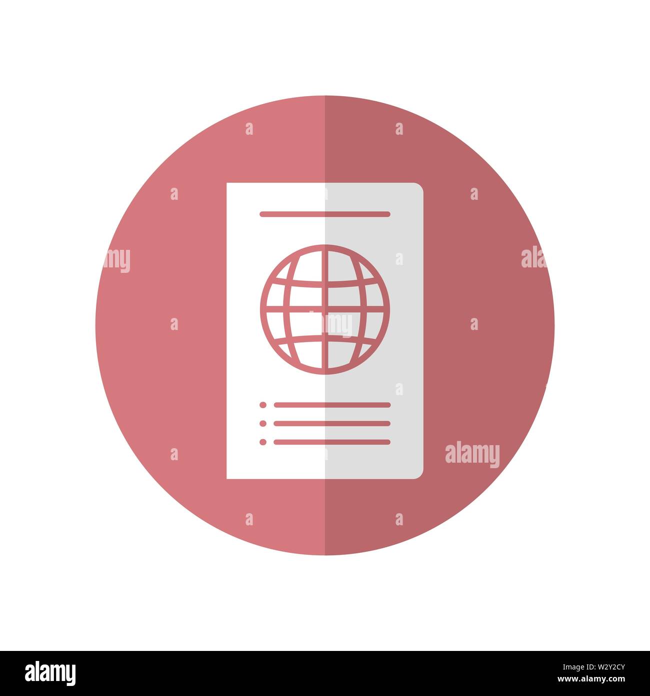 Icon Design In Concept Of Travelling With International Passport Vector Illustration In Flat 5124