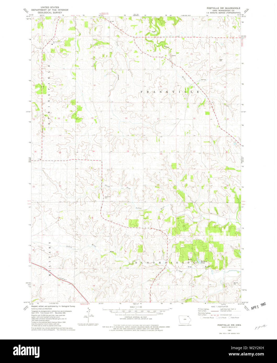 Postville map Cut Out Stock Images & Pictures Alamy