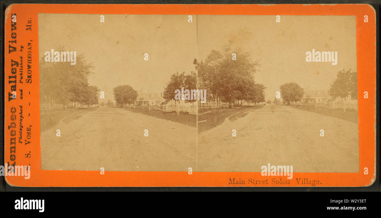 Main Street, Solon Village, by S S Vose Stock Photo Alamy