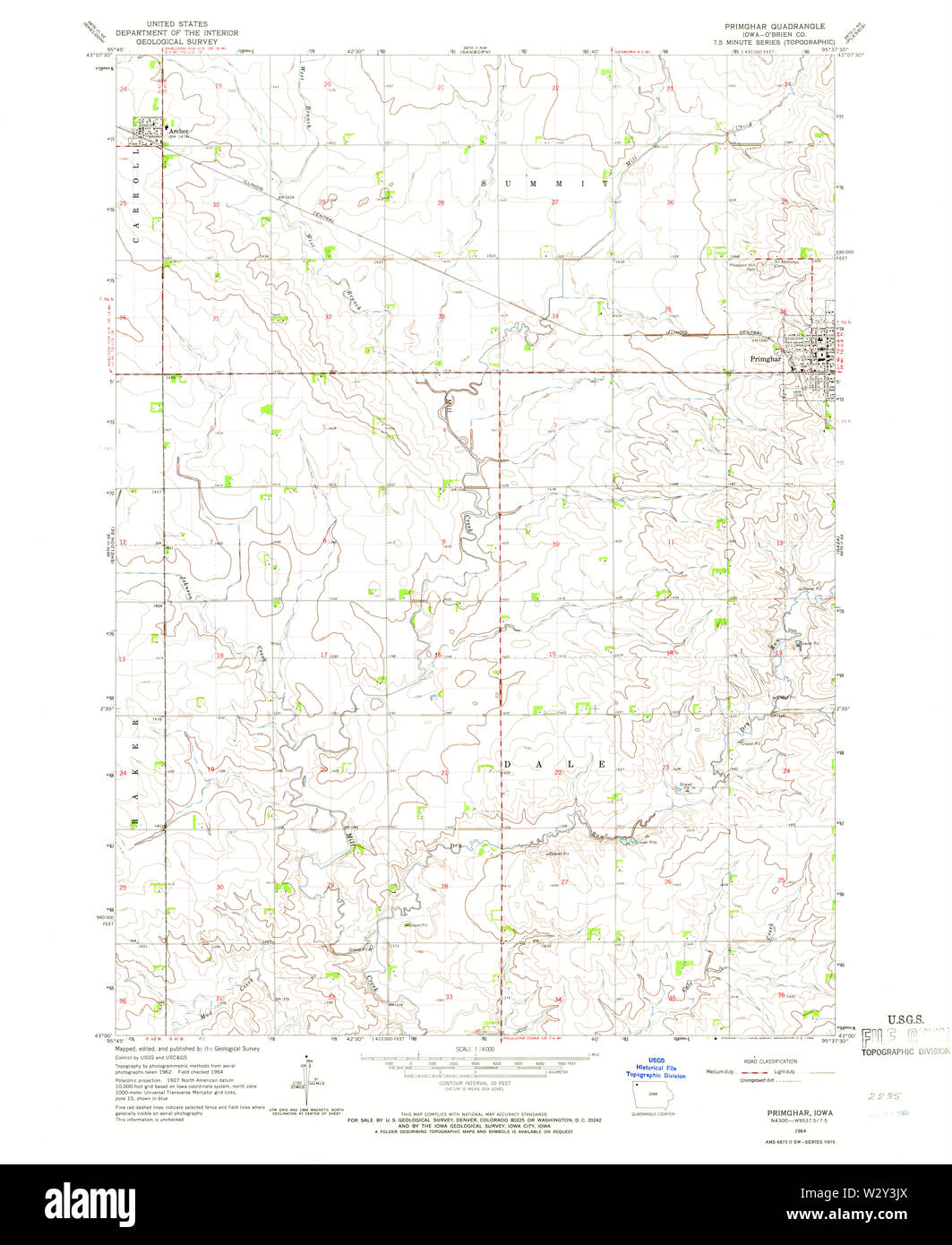 Primghar iowa map hires stock photography and images Alamy