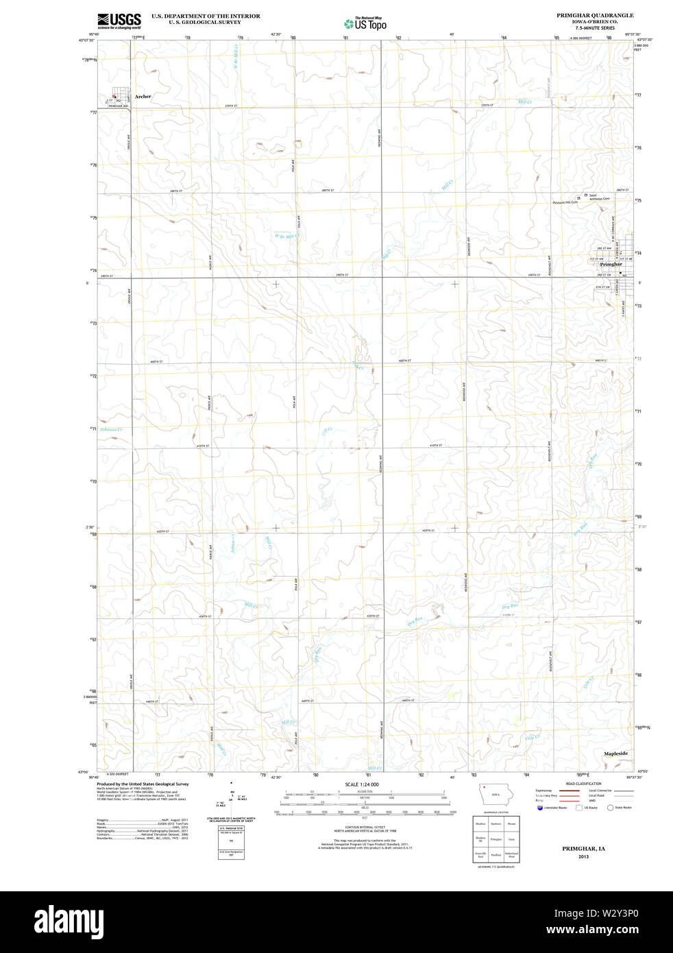Primghar iowa map Cut Out Stock Images & Pictures Alamy