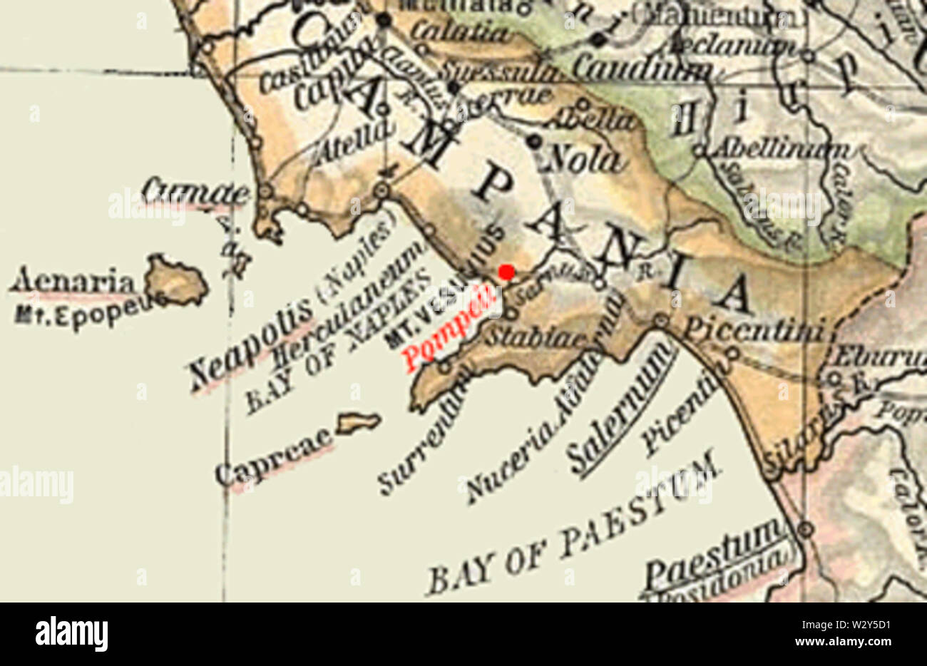 Map of the city of pompeii hi res - Map Of Pompeii In Roman Campania W2Y5D1