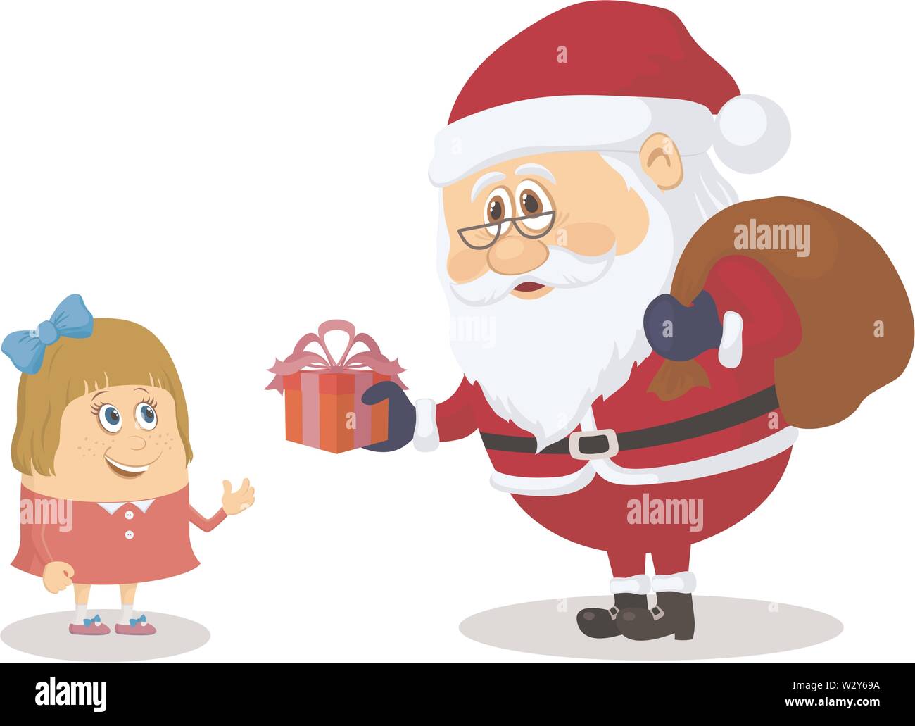 Santa Claus and girl Stock Vector
