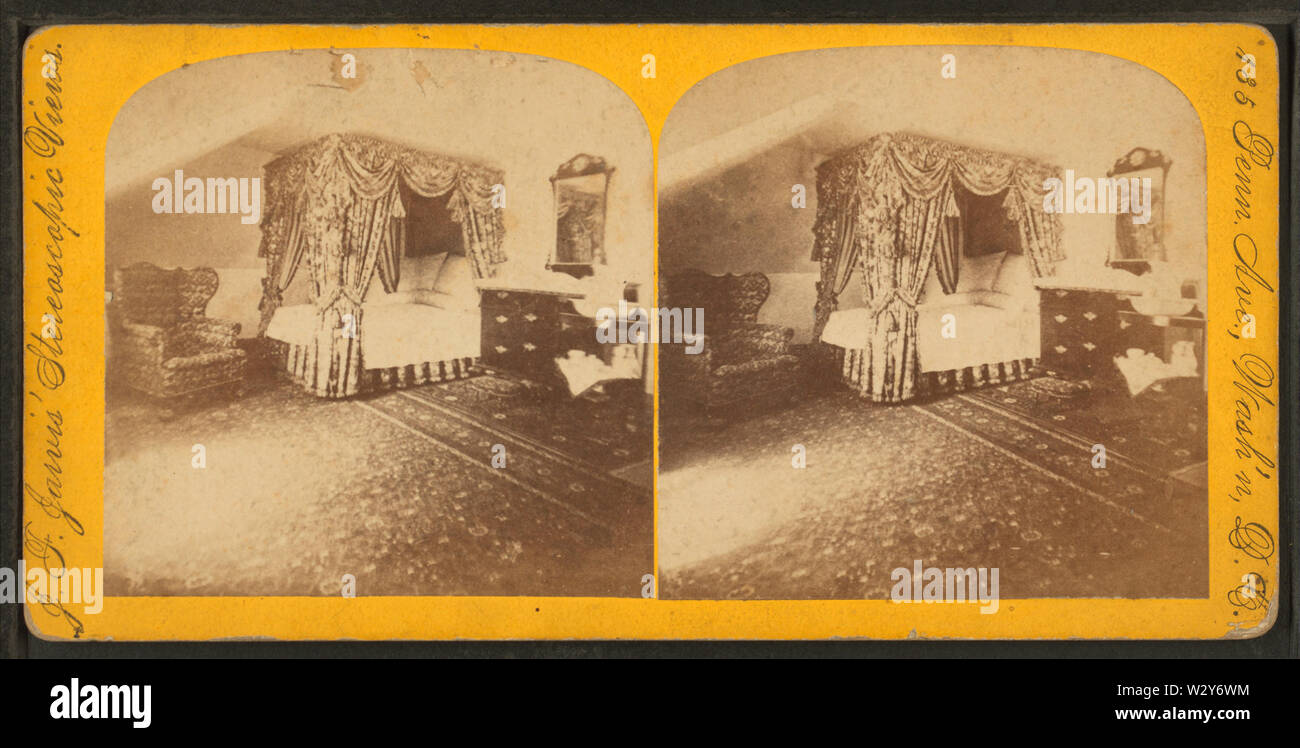 Martha Washington's bed-room, by Jarvis, J F (John F), b 1850 Stock Photo