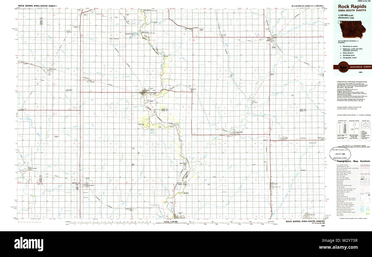 Rock rapids iowa map hires stock photography and images Alamy