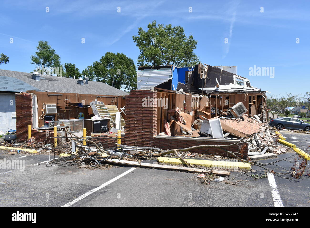 Tornado damage that occurred on May 27, 2019 in the Dayton, Ohio
