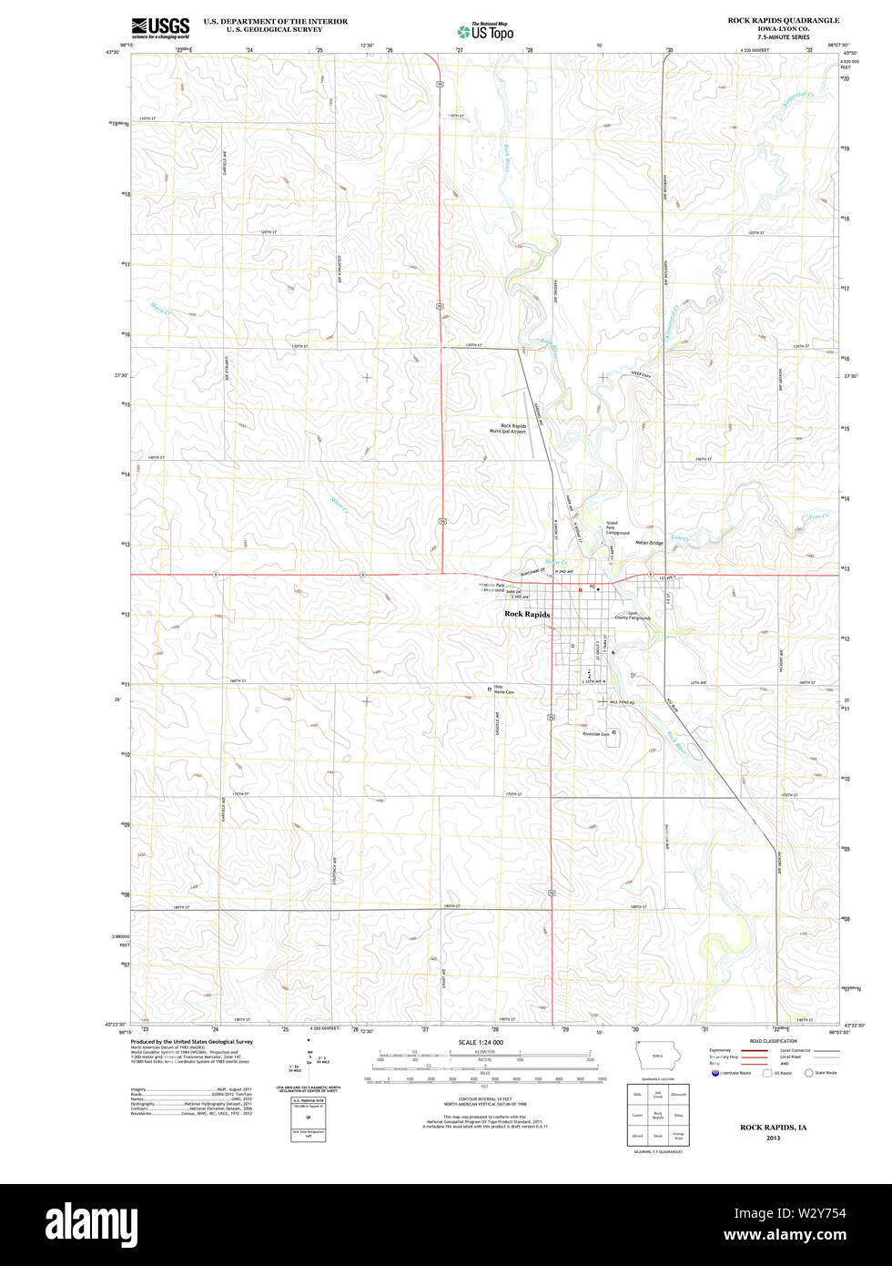 Rock rapids iowa map hires stock photography and images Alamy