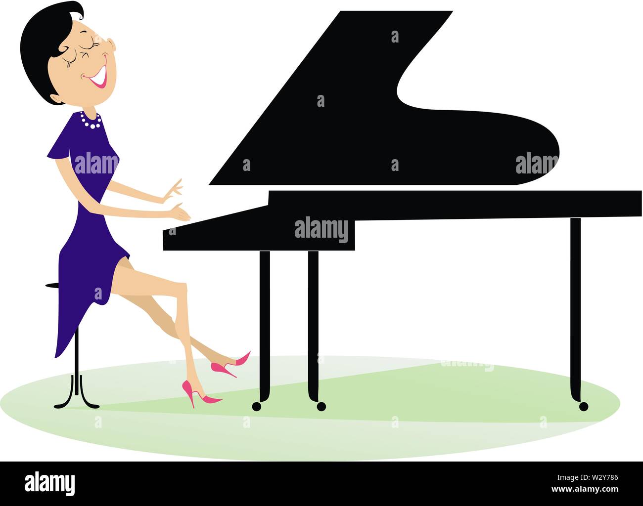 Pianist concert solo Stock Vector Images - Alamy